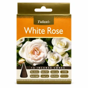 Tulasi White Rose Incense Cones – 15 Cones