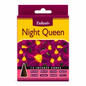 Tulasi Night Queen Incense Cones – 15 Cones