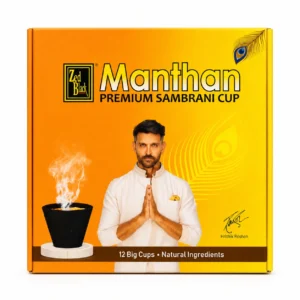 Zed Black Manthan Premium Sambrani Cups – 12 Big Cups