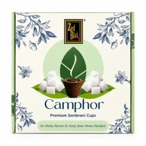 Zed Black Camphor Premium Sambrani Cups