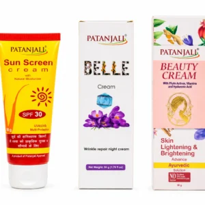 Patanjali Herbal Skin Care Trio – Sunscreen, Belle Cream & Beauty Cream