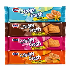 Treff Cream Fresh Flavoured Sandwich Biscuits – Assorted Flavours