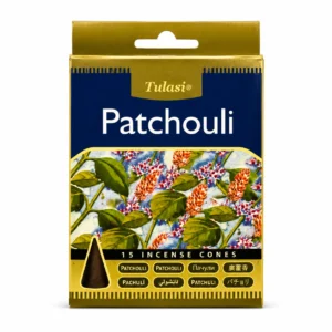 Tulasi Patchouli Incense Cones – 15 Cones