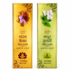 Patanjali Premium Agarbatti – Saffron Sandal & Camphor Tulsi